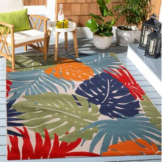 Sanat Floral Outdoor-Teppich 60 x 110 cm Bunt
