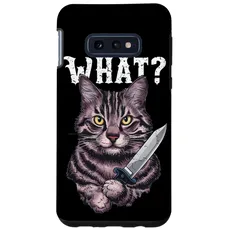 Hülle für Galaxy S10e Halloween Katze Messer Design Witzige Tier Katzen