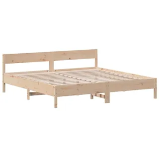vidaXL Massivholzbett ohne Matratze 180x200 Kiefernholz - Braun