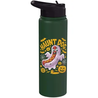 Haunt Dog Lustiger Halloween-Hotdog-Geist Stainless Steel Insulated Water Bottle