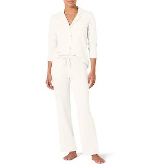 Amazon Essentials Damen Schlafanzug-Set Baumwollmodal langärmliges Hemd und Lange Hose