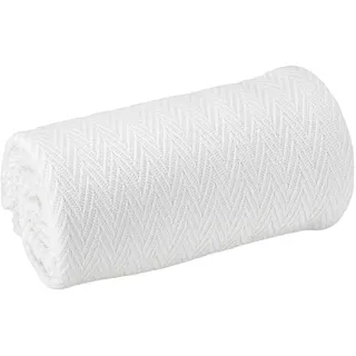 Alexandra House Living Decke Maia Weiß, 130 x 190 cm