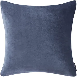 Nautica Euro-Kissenbezug Weiche Fleece-Bettwäsche mit Reißverschluss, stilvolle Heimdekoration für Bett oder Couch, Schlafsaal, Polyester, Navy, 26 x 26