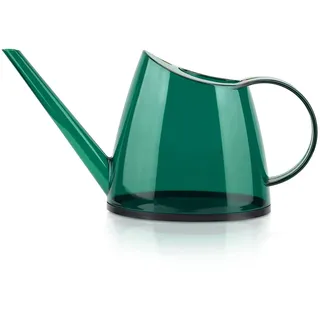 Cyrank Gießkanne für Zimmerpflanzen, 1,2L Pflanzengießkanne mit langem Auslauf Kleine Zimmergießkanne transparent für Gartenblume(Green)