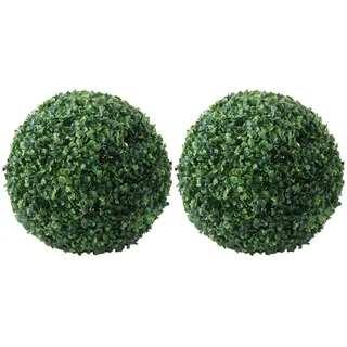 PRETYZOOM Künstliche Buchsbaumkugel, Buchsbaumkugel, Kunstpflanzen, dekorative Kugeln, für Innenbereich, Garten, im Freien, Empfang, Hochzeit, Balkon, Gartendekoration, 18 cm