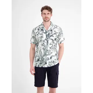 LERROS Hawaiihemd Sommerhemd mit floralem Muster, broken weiß