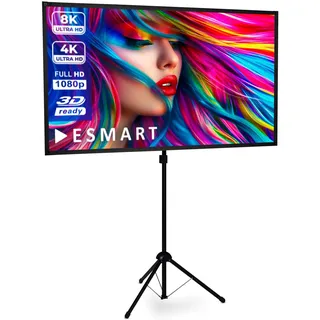 ESMART Expert X-Type Stativleinwand, Gesamtbreite 206 cm, Tuch: Weiß
