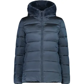 Steppjacke CMP, Damen, Gr. 46, blau (schwarz niagara), Obermaterial: 100% Polyamid. Futter: 100% Polyester. Wattierung: 100% Polyester, unifarben, Jacken Steppjacke, glänzend