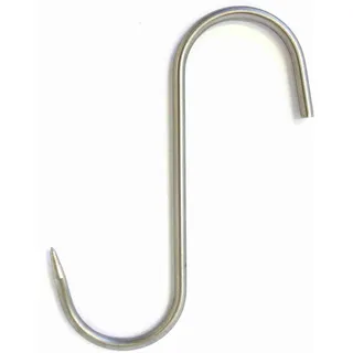 M4x100VA 10 Stück Fleischhaken, Metzgerhaken, Edelstahlhaken, S-Haken, Räucherhaken, Lebensmittelhaken, D4,0 x 100 mm, 10 Stück