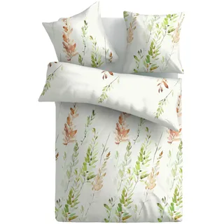 MOONLIGHT Bettwäsche »Simona, Baumwoll-Flanell« 2 Stk. tlg., grün