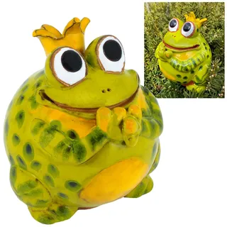 Midene Gartenstecker Keramik Handgefertigt - Gartendeko für Draußen Wetterfest - Garten Deko Keramik - Gartenfiguren & Gartenstatuen - Frosch
