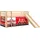 Spielbett Pino 90 x 200 cm Kiefer massiv grau lackiert grau