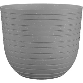 Artevasi Havana Horizon Topf mit Selbstbewässerungssystem, einzigartige Textur, Blumentopf für innen und außen, 40cm Durchmesser, Farbe Granit weiß