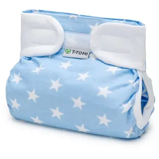 T-Tomi Orthopädisches Spreizh√∂schen für breites Wickeln - klettverschluss Blue stars (3-6 kg) 1 St