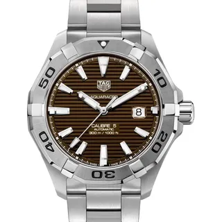 Tag Heuer Aquaracer Herrenuhr silber braun WAY2018.BA0927