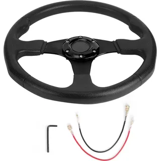 350 mm/14 Zoll Rennwagen Sportlenkrad Deep Dish 6 Bolzen Universal Modified AccessoireBlack - Schwarz