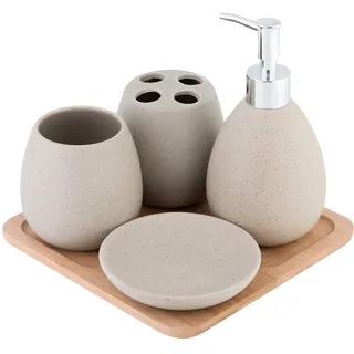Testrut Badaccessoires 5-teiliges Set Avignon Keramik Bronze