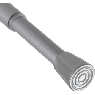 Klemmstange Silber 120-210cm ausziehbar, Ø10/13mm, Gardinenstange ohne Bohren/Schrauben, Edelstahl, rutschfest, Duschvorhangstange, Teleskopstange - Silber