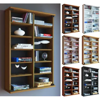 VCM Wandregal 60 x 18 x 91,5 cm Braun