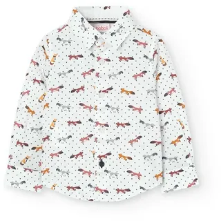 Boboli Poplin Langarmhemd - Print - 7 Jahre