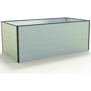 GFP Hochbeet Kräuter-Gemüse-Beet Aluminium CHRISTINA - 195x99x77cm - Aluminium eloxiert - Silber