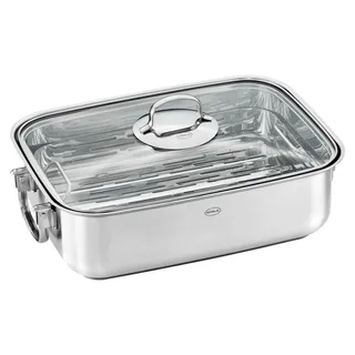 RÖSLE "RÖSLE Bratreine Bräter rechteckig mit Deckel 37 x 27 cm" - Grau