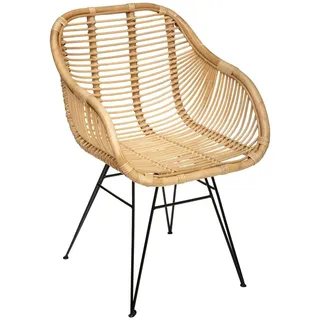 Atmosphera - Sessel Koeta - Metall & Rattan - Beige