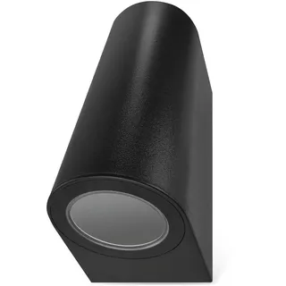 EMOS - Außen-Wandleuchte OCULUS für Haus und Garten mit 2x GU10-Fassung - wasserdichte Gartenbeleuchtung für 2 Reflektor-Birnen max. 35 W - Leuchtkörper mit Kunststoff-Gehäuse zur Wandmontage