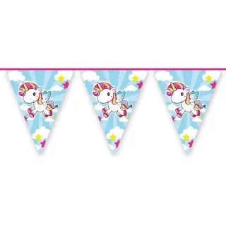 Folat 5915 65047 Einhorn Wimpelkette-10 Meter