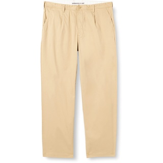 Lee Men's Loose Pleated Chino Pants, Sand, W31 / L32