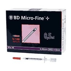 BD Micro-FineTM+ U 100 Insulinspritzen 8 mm