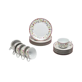 Flirt by R&B Doppio Kaffeeservice 18-tlg. mehrfarbig paisley/floral