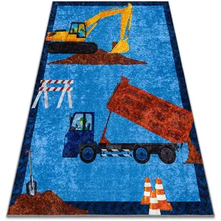 rugsX Teppich Junior 120/170 cm , Blau , Textil , Rechteckig , 120x170 cm , Teppiche und Böden, Teppiche, Kinderteppiche