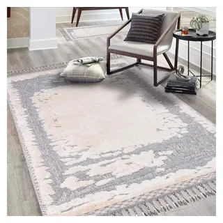 Carpet City »Valencia 908« rechteckig 20 mm Höhe Läufer, Boho-Stil, 3D-Effekt, Relief, Hoch-Tief-Struktur, mit Fransen,