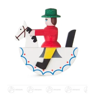 Nussknacker Mini-Reiterlein rot H=ca 5 cm NEU Erzgebirge Nußknacker Holz