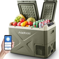 AAOBOSI Kompressor Kühlbox 32L, Kühlbox Auto Mit WIFI-APP-Steuerung, 12/24V und 100-240V Kühlbox Elektrisch, bis -20 °C für Auto, Lkw, Boot, Reisemobil, Camping