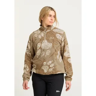 Jack Wolfskin PAW ERA 100 Print Halbreißverschluss-Pullover Braun S