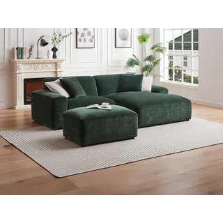 Ecksofa - Ecke rechts - Cord - Tannengrün - TIRONO von Maison Céphy