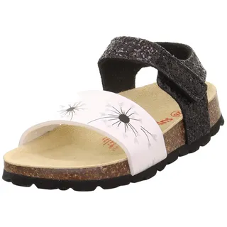 Fussbettpantoffel Weiß/Schwarz 25 EU