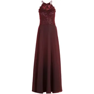 Abendkleid VERA MONT "Abendkleid rückenfrei", Damen, Gr. 38, EURO, rot (deep dahlia), Obermaterial: 100% Polyester PES., Kleider Abendkleid