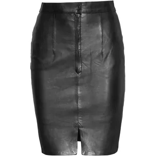Bleistiftrock BUGATTI "bugatti Lederrock", Damen, Gr. 40, schwarz, Obermaterial: 100% Lammleder LEL., uni, regular fit, Röcke Bleistiftrock, aus hochwertigem Echtleder