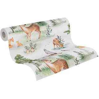 ascreation Vliestapete Waldtiere 10,05 m x 0,53 m Bunt 771721