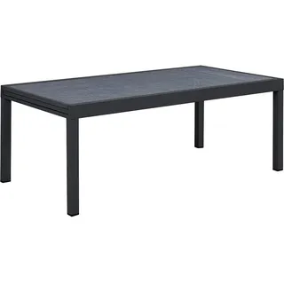 Habitat et Jardin Lagos Gartentisch 200-320 x 105 x 76 cm Schwarz
