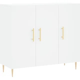 Sideboard Weiß 90x34x80 cm Holzwerkstoff - Weiß