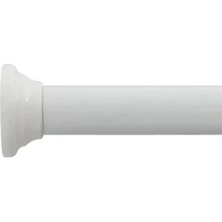 Spirella Teleskopstange Decor | Duschvorhangstange ohne Bohren | Spannstange, durch Drehen verstellbar, sicherer Halt | als Duschstange, Kleiderstange | Weiß 125-220 cm, White, Diamètre 25mm