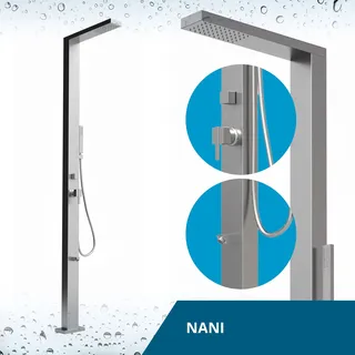 Eclipse NANI silber Gartendusche