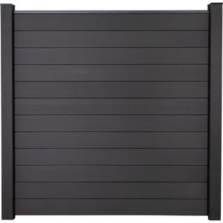 GROJA Zaun Hauptelement GroJa Flex Stecksystem 180 x 180 cm Anthrazitgrau