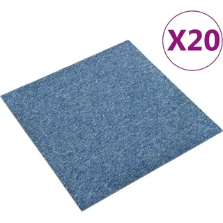 Teppichfliesen 20 Stk. 5 m2 50x50 cm Blau