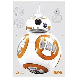 Komar Deco-Sticker | Star Wars BB-8 | Größe 100 x 70 cm, Wandtattoo, Kinderzimmer, Jugendzimmer, Sticker, Wandaufkleber, Wandgestellatung, Wandbild | 14726h