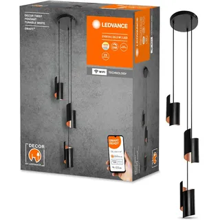 LEDVANCE Pendelleuchte Metall Ø27cm 24,5W 2100lm dimmbar Schwarz